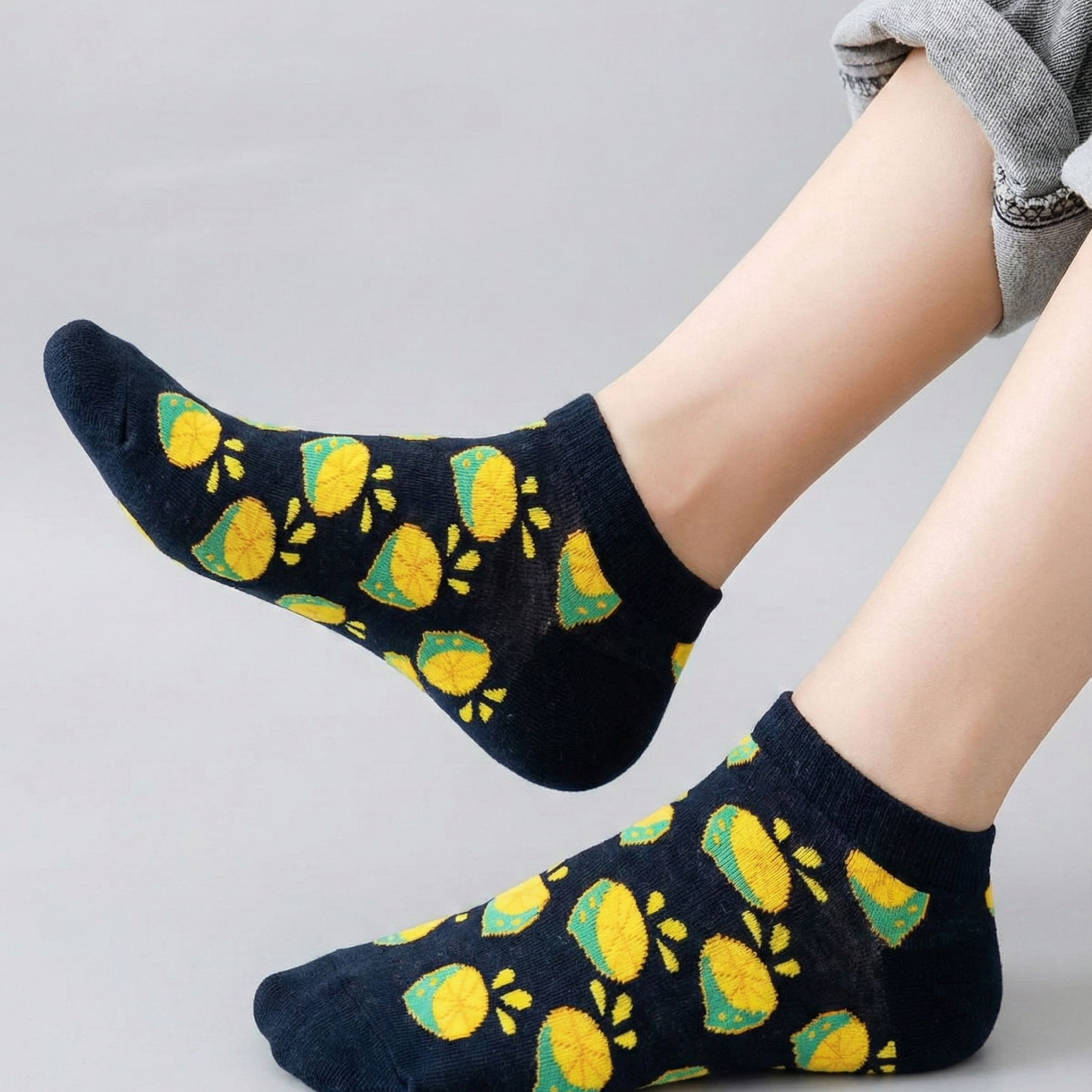 yellow lemon socks