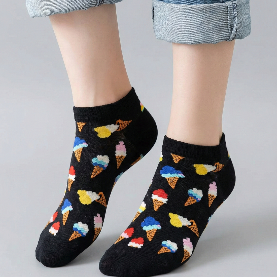 جوارب الايس كريم الملون