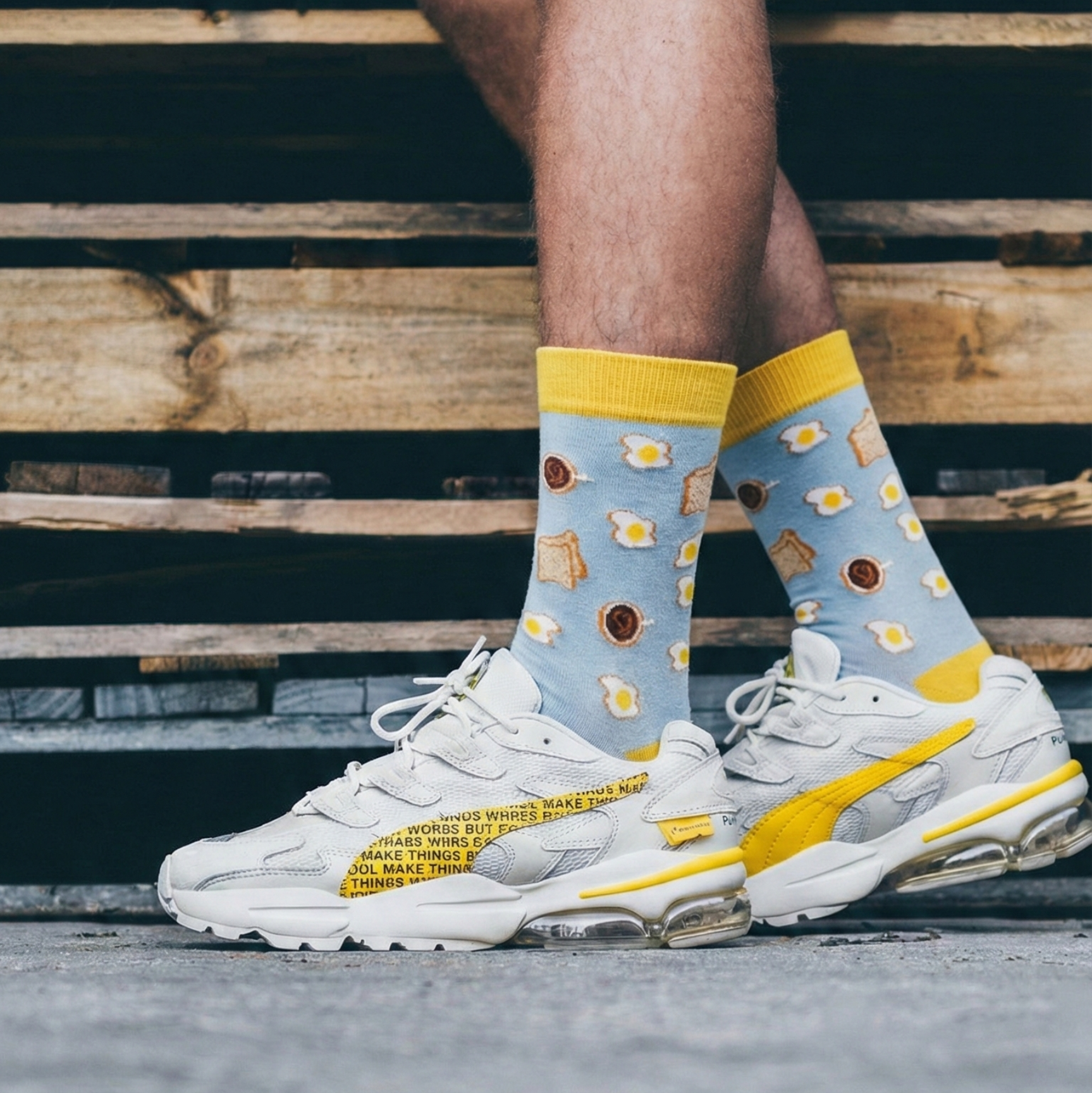 جوارب البيض مع خبز التوست