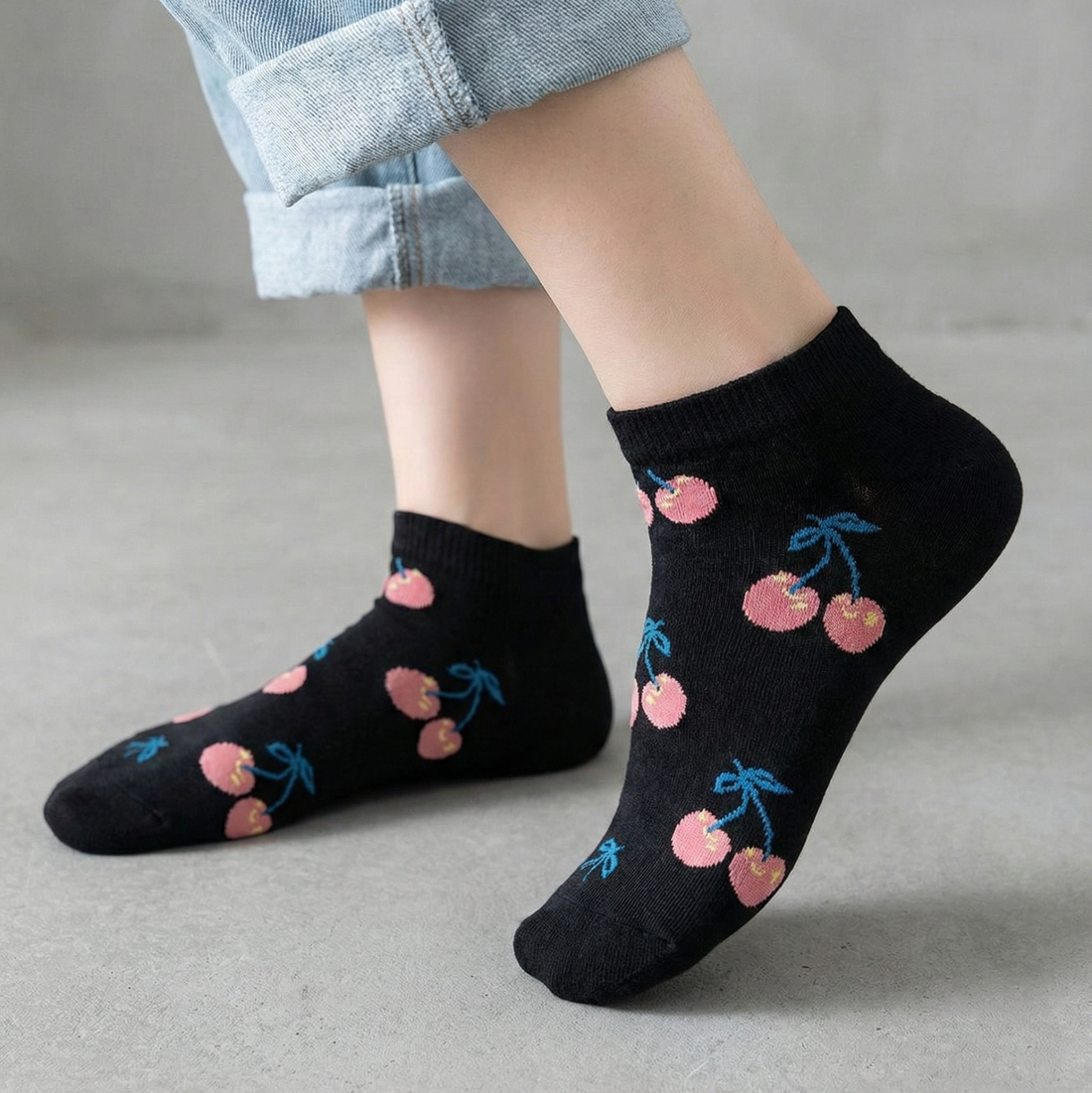 جوارب الكرز الزهري