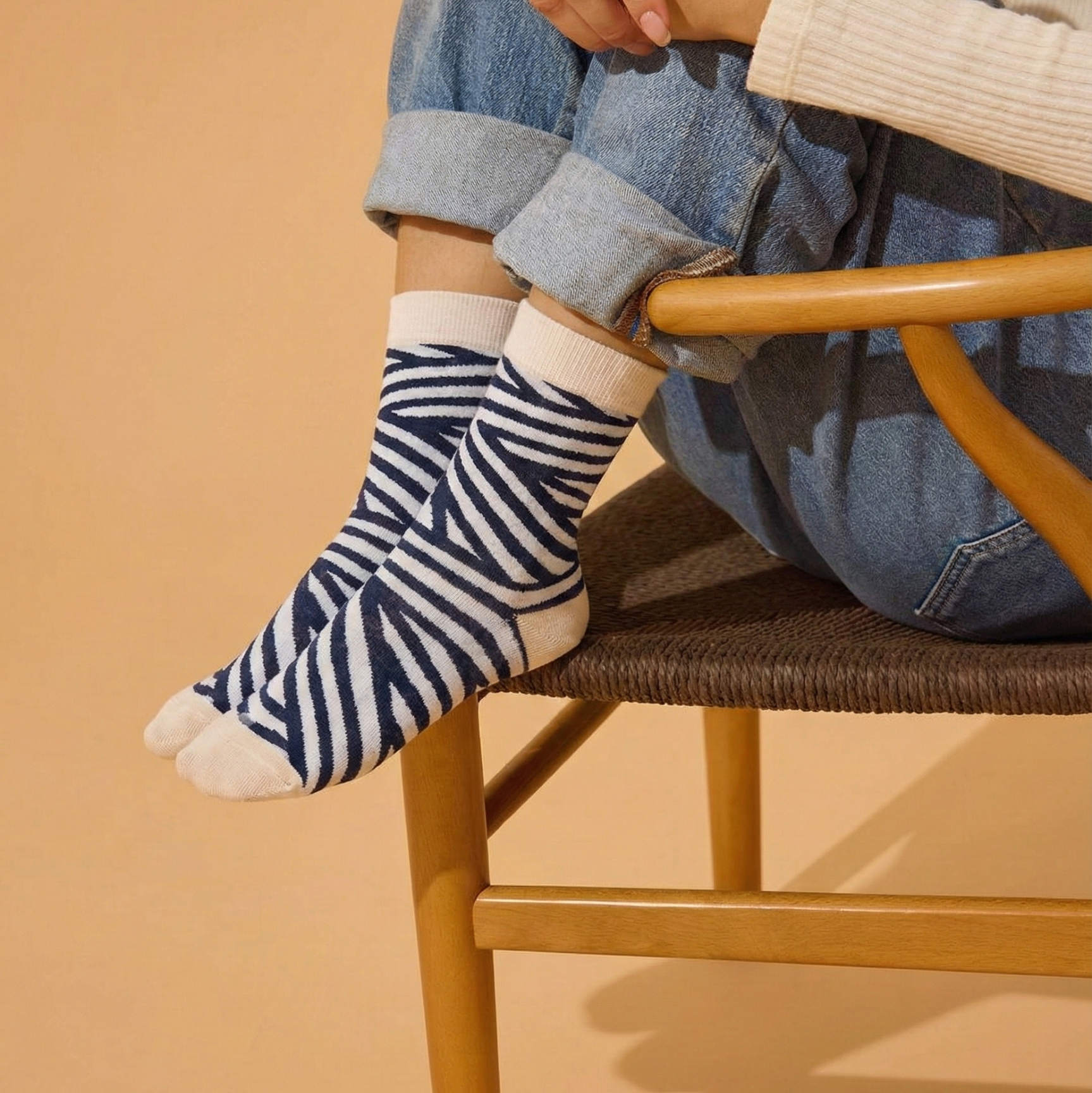 جوارب خطوط الحمار الوحشي