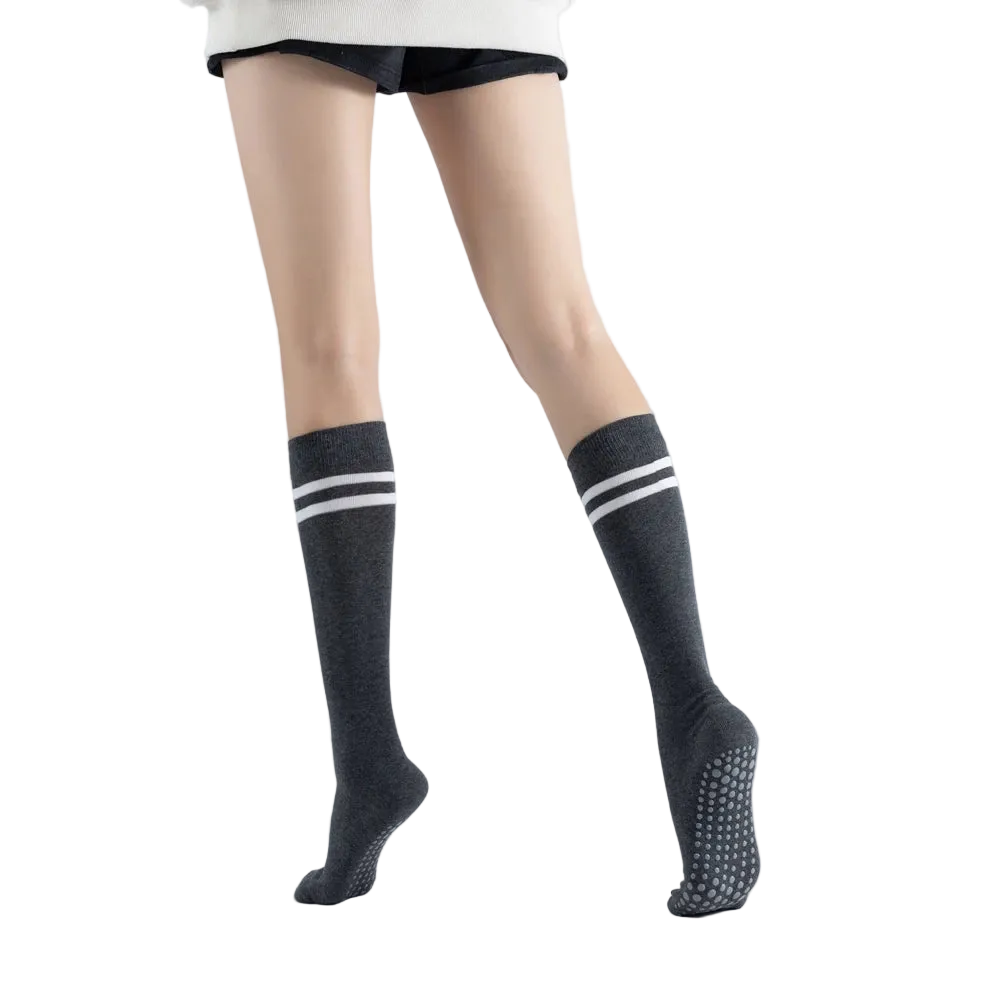 Dark gray long yoga socks