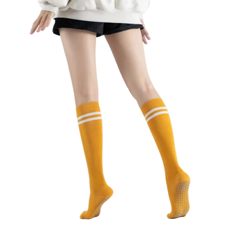 Yellow long yoga socks