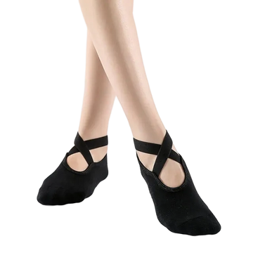 جوارب يوغا مفتوحة أسود