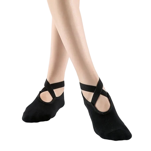 جوارب يوغا مفتوحة أسود