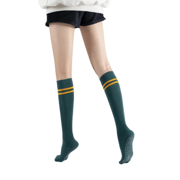 Dark green long yoga socks