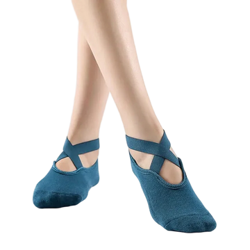 جوارب يوغا مفتوحة أزرق