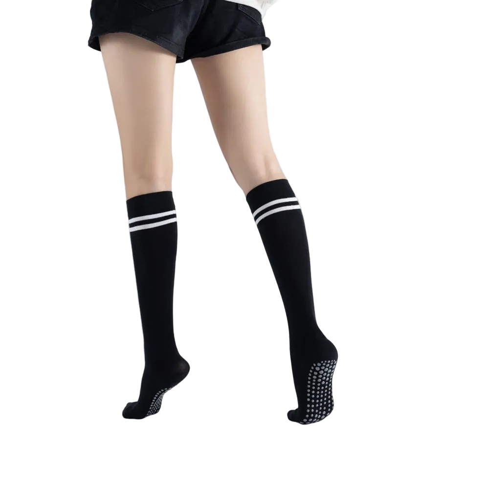 black long yoga socks